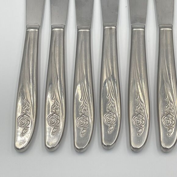 8 Qty Lot Oneida ROSEANNE Stainless Silverware Replacement Flatware Floral Rose - Picture 4 of 6